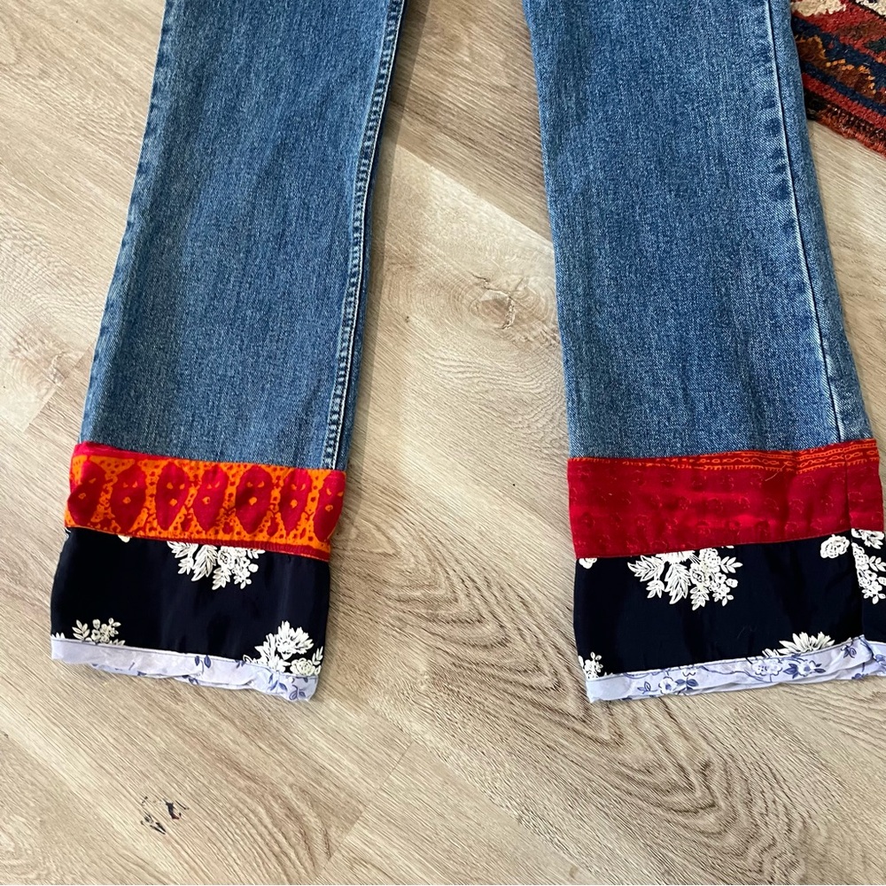 Vintage women’s fabric flare jeans size 28 - Picture 3 of 8